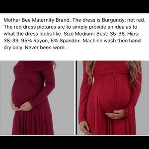 Burgundy Maternity Maxi Dress